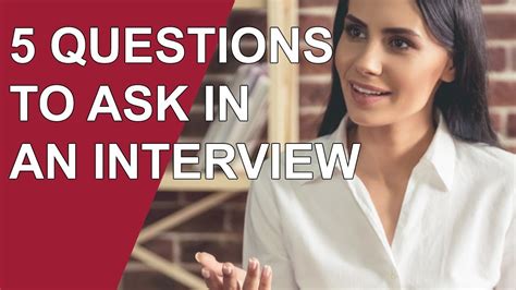 5 Questions To Ask In An Interview Youtube