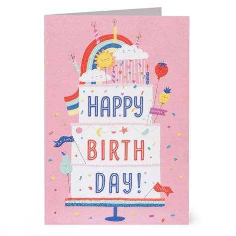 Ευχετήρια κάρτα με φάκελο Legami Happy Birthday Cake 17x115 εκ