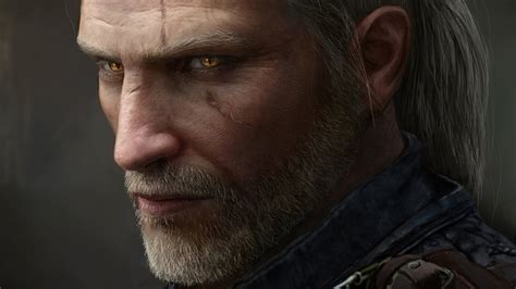 Download Face Yellow Eyes Geralt Of Rivia Video Game The Witcher 3