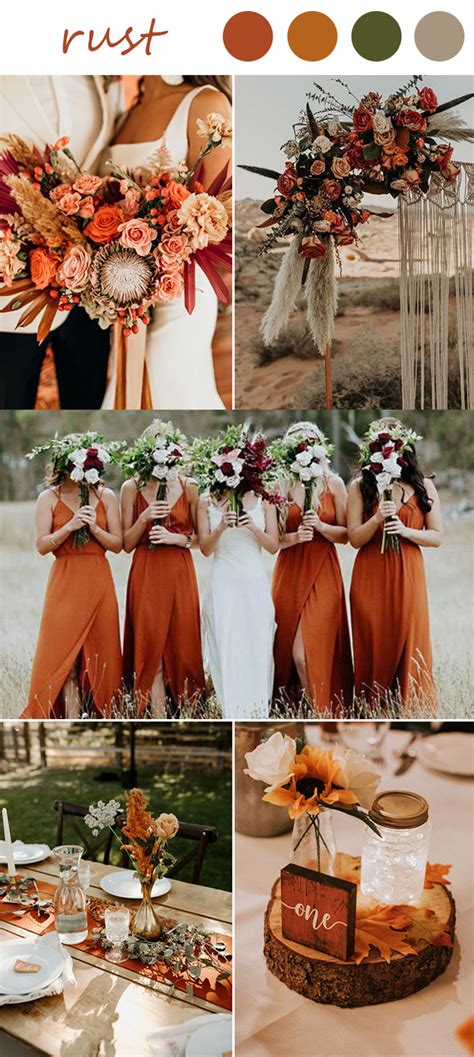 11 Gorgeous Rust And Bronze Wedding Color Inspirations For Fall Couples Wednova Blog