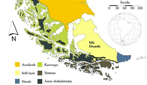 Mapa De Tierra Del Fuego Donde Se Representa La Distribución De Los Download Scientific Diagram