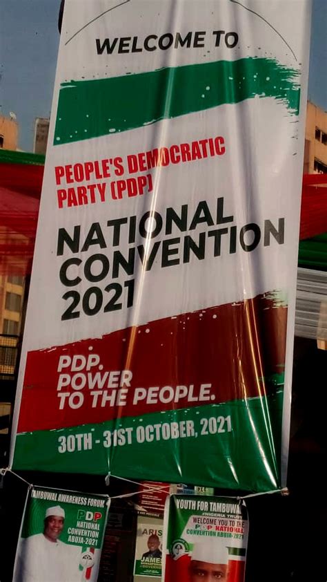 Pdp Convention Members Delegates Gather To Elect New Officials