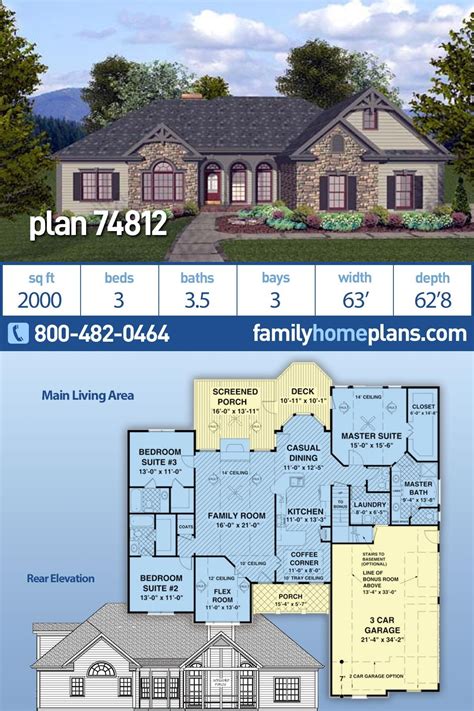 2200 Sq Ft House Plans 2000 Sq Ft House Ranch House Floor Plans