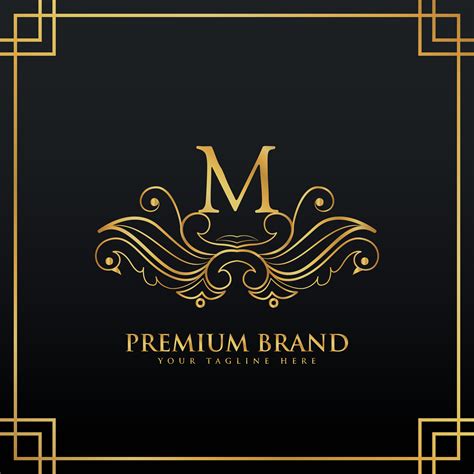 Elegant Golden Premium Brand Logo Concept Made With Floral Style