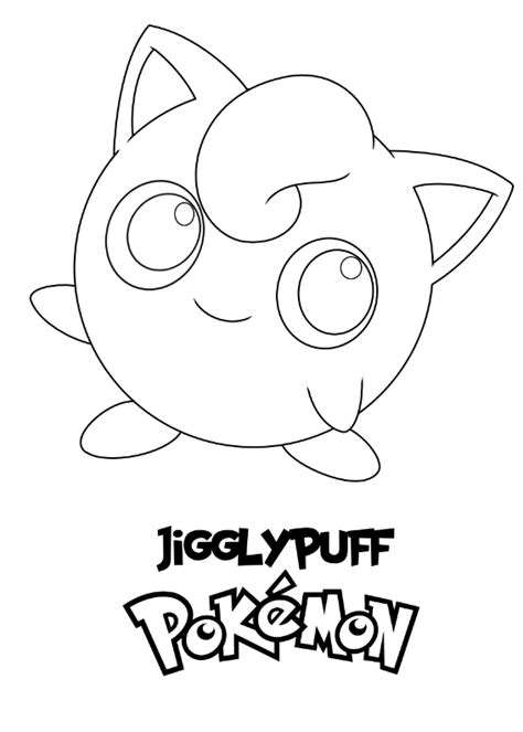 Pokemon Jigglypuff Kolorowanka - Morindia Pokoloruj rysunek