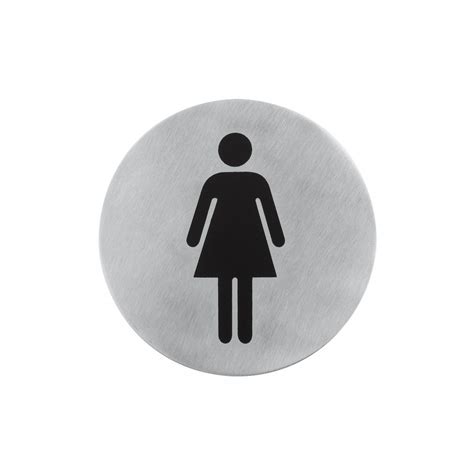 Semn indicator toaleta femei (din inox), ? 7.5 cm | arhiva ...