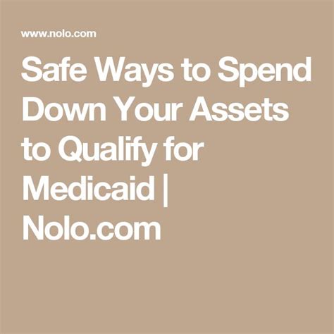 Safe Ways To Spend Down Your Assets To Qualify For Medicaid Medicaid