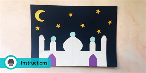 Masjid Mosque Craft Activity Ramadan Art Activities