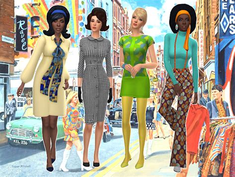 Mmcc And Lookbooks Decades Lookbook 1960s Part 2 Sims 4 Clothing