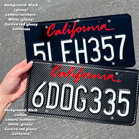 California License Plate Vinyl Wrap Kit Custom License Plate Etsy