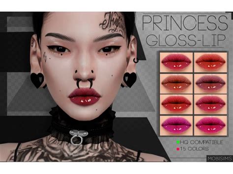 Princess Gloss Lip By Mobsims4 Los Sims 4 Descarga Simsdomination