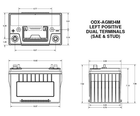 Odyssey Extreme Series Battery Odx Agm34m 34m Pc1500st