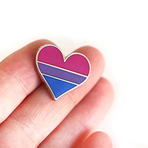compoco bisexual pride pin bi flag enamel lapel heart gay pin brooch pricepulse