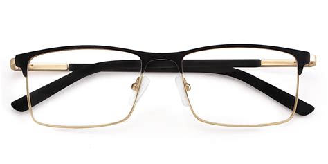 spectrum rectangle black eyeglasses for men lensmart online