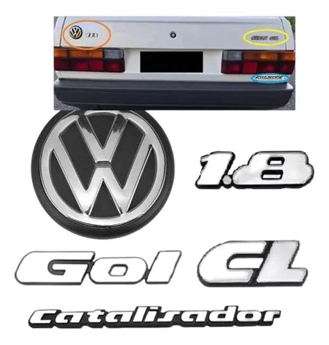 Kit Emblema Gol Cl Catalisador Volkswagen Parcelamento Sem Juros