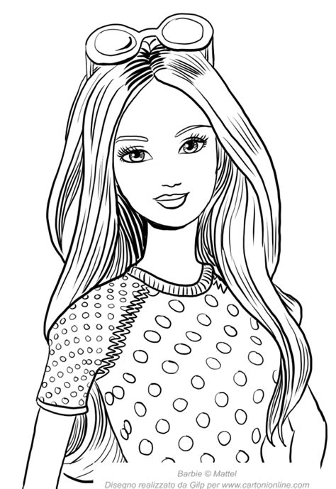 Desenho De Barbie Summer Com O Rosto Em Primeiro Plano Para Colorir My Xxx Hot Girl
