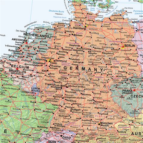 Continental Series Europe Wall Map Xyz Maps