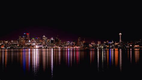 Itap Of Seattle Skyline At Night Itookapicture