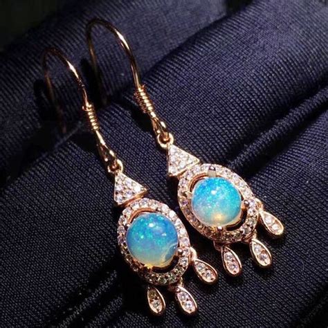 Natural Opal Drop Earrings 925 Sterling Silver Free Shipping Natural