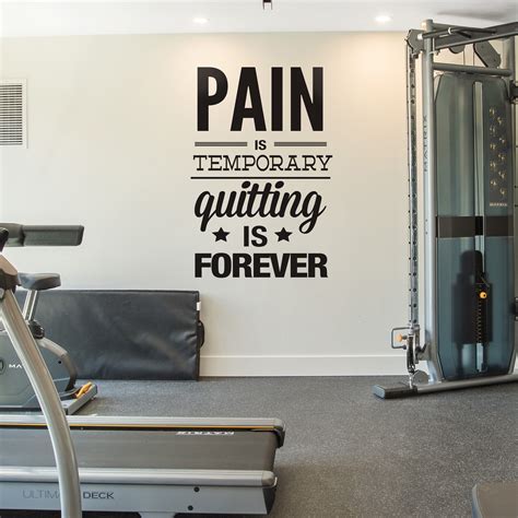 Gym Wall Decal Fitness Stickers Motivational Quote Etsy In 2022 Gym
