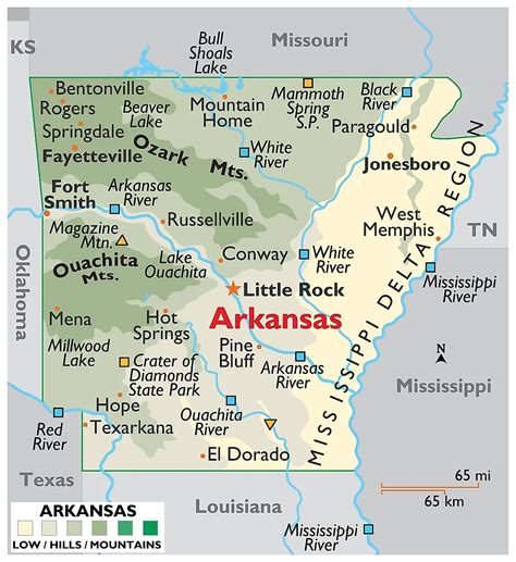 Map Of Arkansas Cities And Towns Printable City Maps