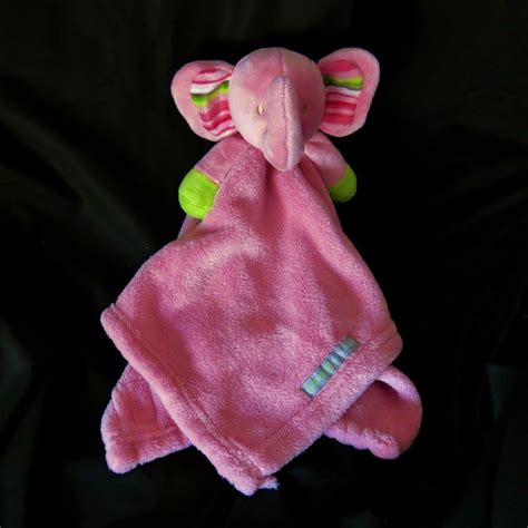 Blankets And Beyond Pink Elephant Plush Security Blanket Lovey Blankey
