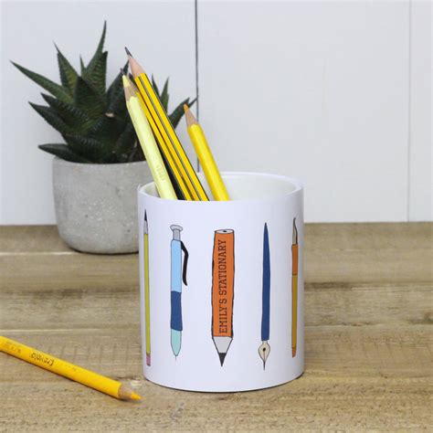 Personalised Ceramic Pencil And Pen Holder By A Piece Of