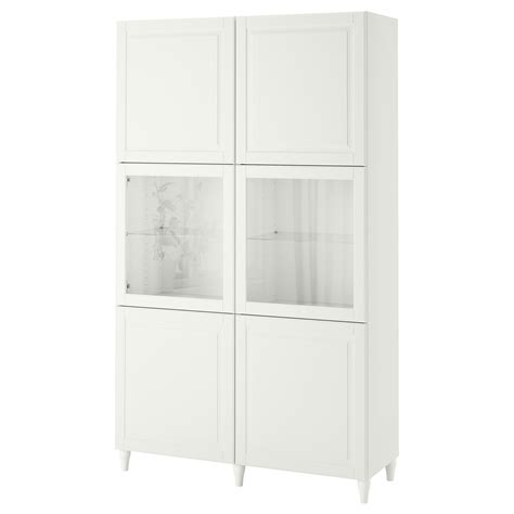 BestÅ Storage Combination W Glass Doors White Smevikenostvik White