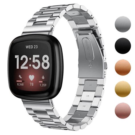 Strapsco Stainless Steel Bracelet Watch Band Strap For Fitbit Sense Ebay