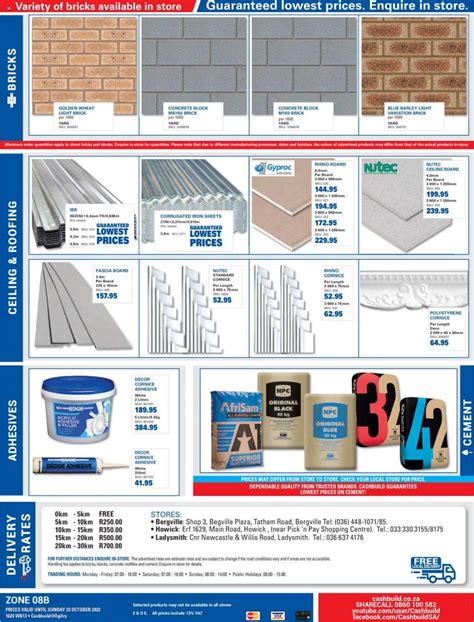 Cashbuild Catalogue 19 Sep 2022 Cashbuild Specials Building Materials