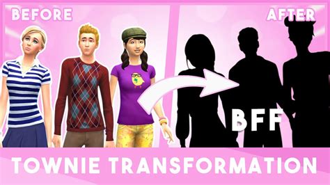 Townie Transformation The Bff Household No Cc Create A Sim The