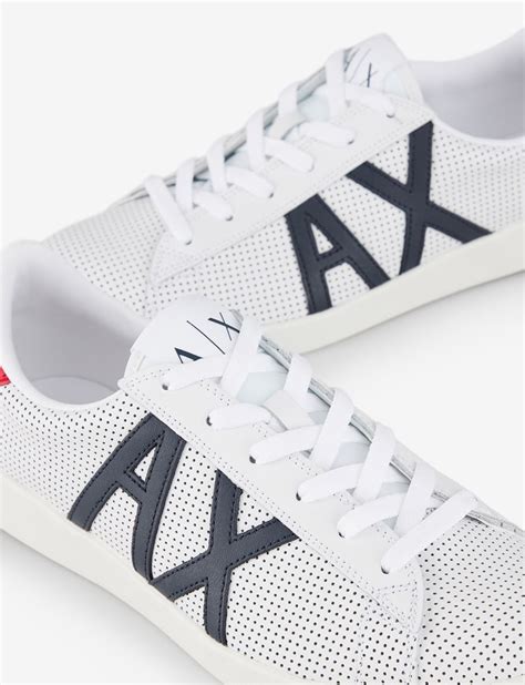 Armani Exchange Leather Lace Up Sneakers Sneakers For Men Ax Online