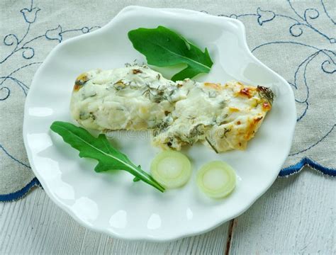 Baked Cod With Cream Sauce Stock Photo Image Of Baked 71842134