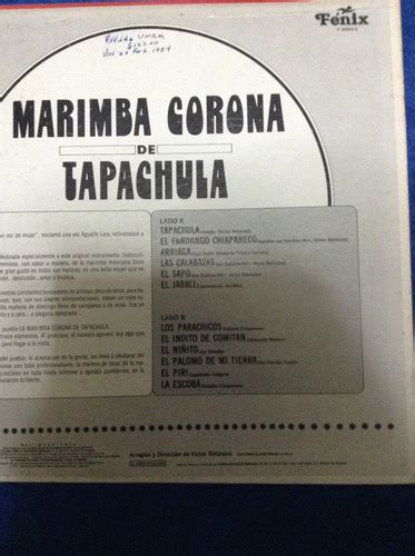 Lp Marimba Corona De Tapachula En Mercado Libre