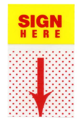 Sign Here Label Stock Photo - Download Image Now - iStock