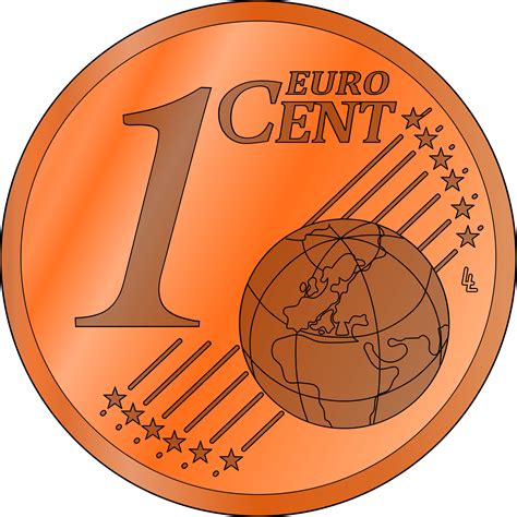 Clipart One Euro Cent Colored