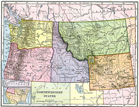 Northwestern United States Map
