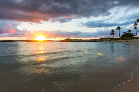 Sunset At Koolinas Lagoon 4 In Hawaii Photograph For Sale As Fine Art