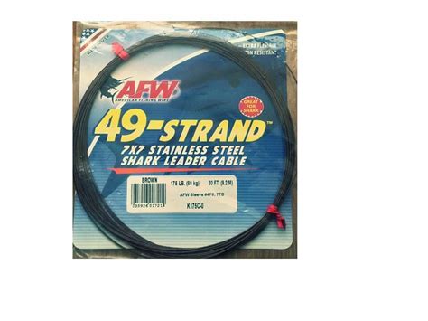 Leader Cable 7x7 49 Strand 175lb Test Brown 30 Coil Budget Marine