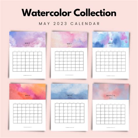 Free May Calendar Printable 24 Cute Designs For May 2023