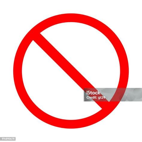 Blank Prohibiting Sign Is A Red Crossed Circle Stock Illustration