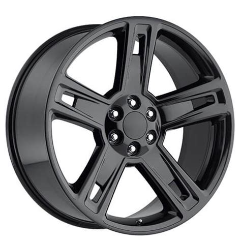 22 2015 Chevy Silverado 1500 Wheels Gloss Black Oem Replica Rims Oem008 1