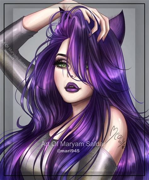 Feeling Purple By Mari945 On Deviantart Anime Purple Hair Digital Art Girl Art Girl