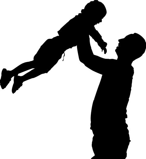 Father And Son Silhouette Clip Art