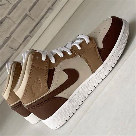 Jordan 1 Mid Brown The Custom Movement Swag Shoes All Nike Shoes
