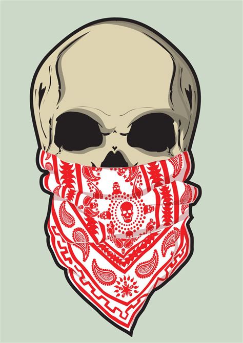 Skull Bandana Art Print Ubicaciondepersonascdmxgobmx