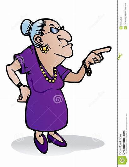 Cartoon Grandma Woman Clipart Grandmother Scary Lady