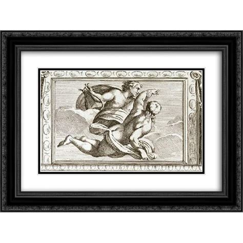 Annibale Carracci 2x Matted 24x20 Black Ornate Framed Art Print Apollo And Hyacinth