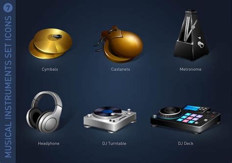 Premium Vector Musical Instrument Stock Icons Part 7