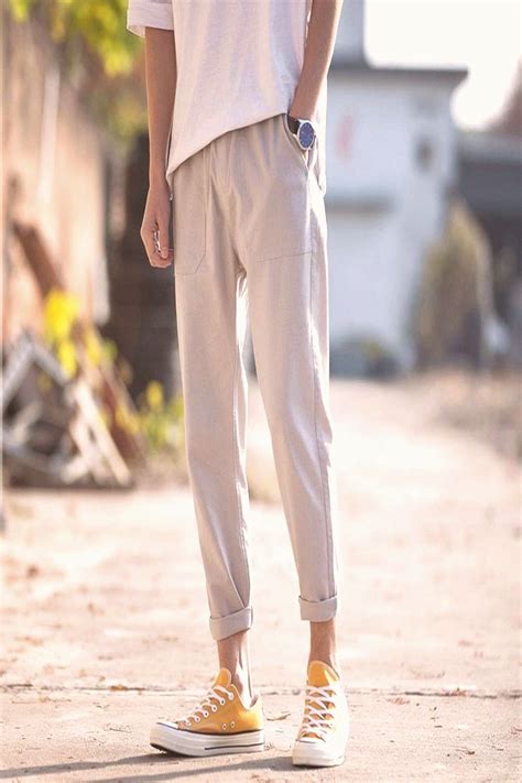 Korean Anklelength Cotton Linen Pants Men Pu27 Iawear Mens Linen Pants Cotton Linen Pants